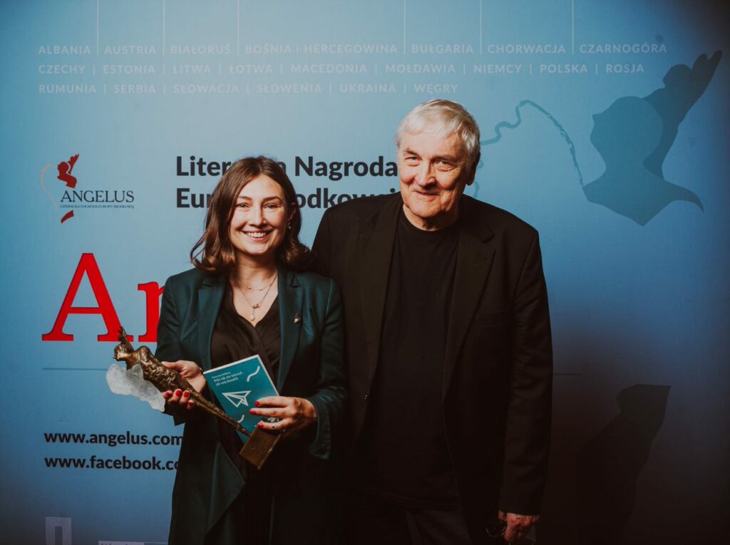 Kateryna Babkina i Bohdan Zadura, laureaci Angelusa 2021 na gali przyznania nagrody